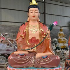 彩繪觀音雕塑，玻璃鋼仿真雕塑