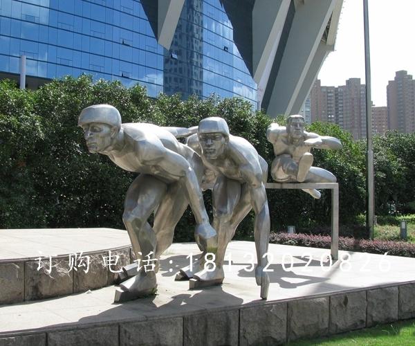 玻璃鋼滑冰雕塑，玻璃鋼運(yùn)動(dòng)雕塑