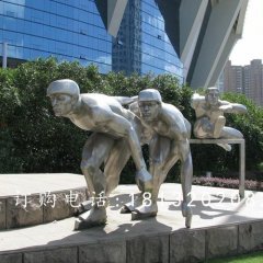 玻璃鋼滑冰雕塑，玻璃鋼運動雕塑