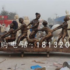 拔蘿卜銅雕，公園小品銅雕