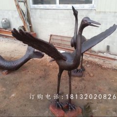 仙鶴銅雕，廣場(chǎng)動(dòng)物銅雕