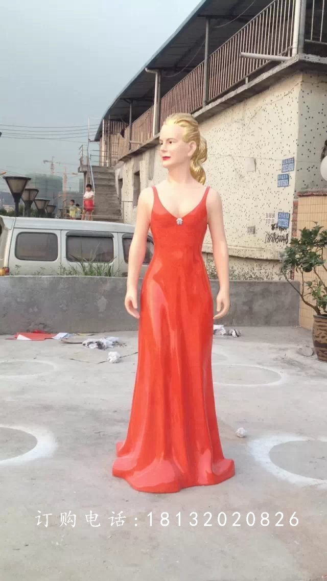 玻璃鋼仿真人物，玻璃鋼女人雕塑 (4)