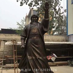 成吉思汗銅雕，廣場古人雕塑