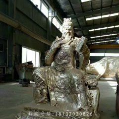 讀春秋關(guān)公雕塑，鑄銅人物雕塑