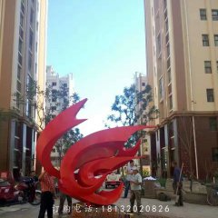 不銹鋼飛翔雕塑，小區(qū)景觀雕塑
