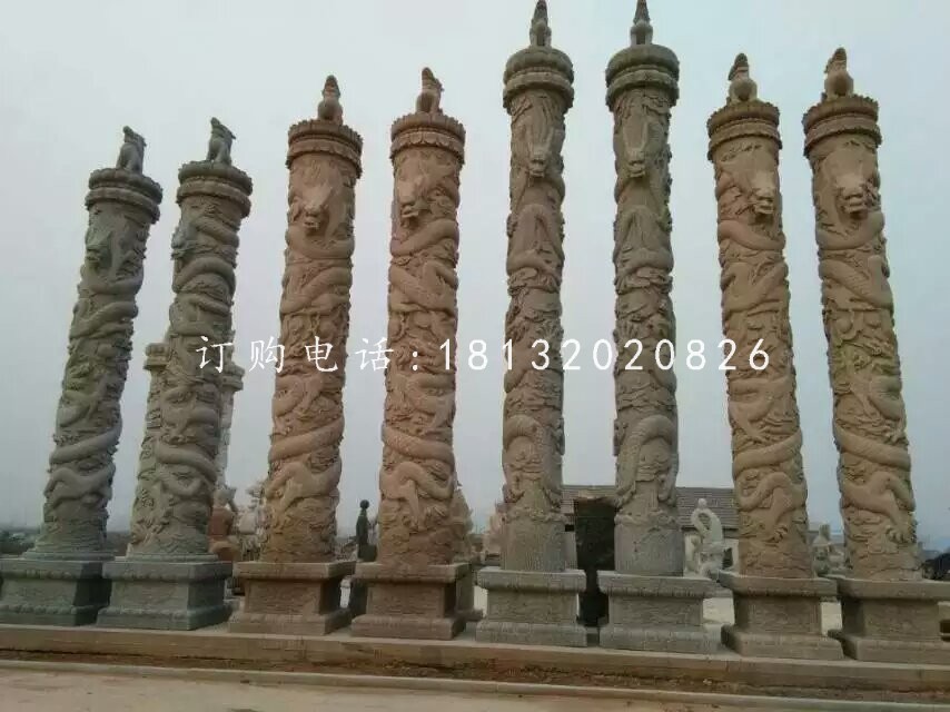 盤龍柱石雕，廣場(chǎng)石龍柱雕塑
