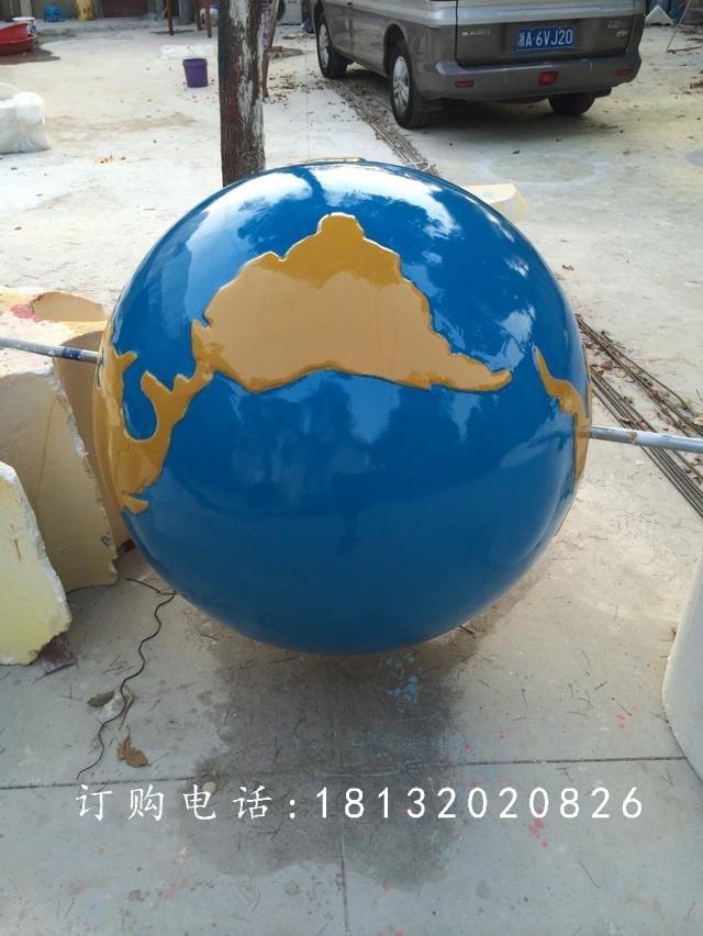 玻璃鋼地球儀雕塑，玻璃鋼仿真地球雕塑 (2)