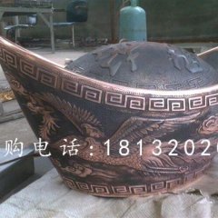 鍛造元寶，鍛銅元寶雕塑