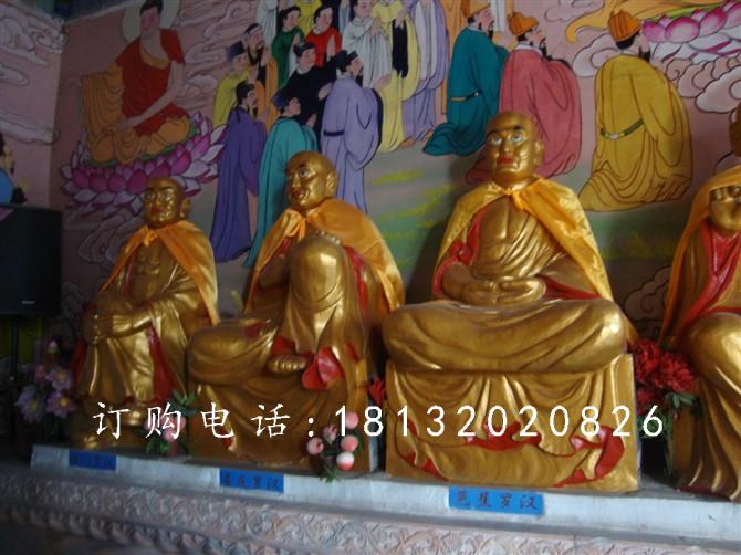 玻璃鋼十八羅漢雕塑，寺廟羅漢雕塑 (2)