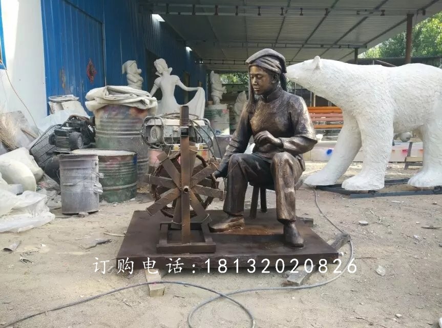 紡織玻璃鋼雕塑，仿銅紡織雕塑，廣場(chǎng)景觀雕塑 (2)