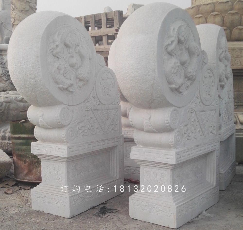 石雕門墩，抱鼓石 (2)