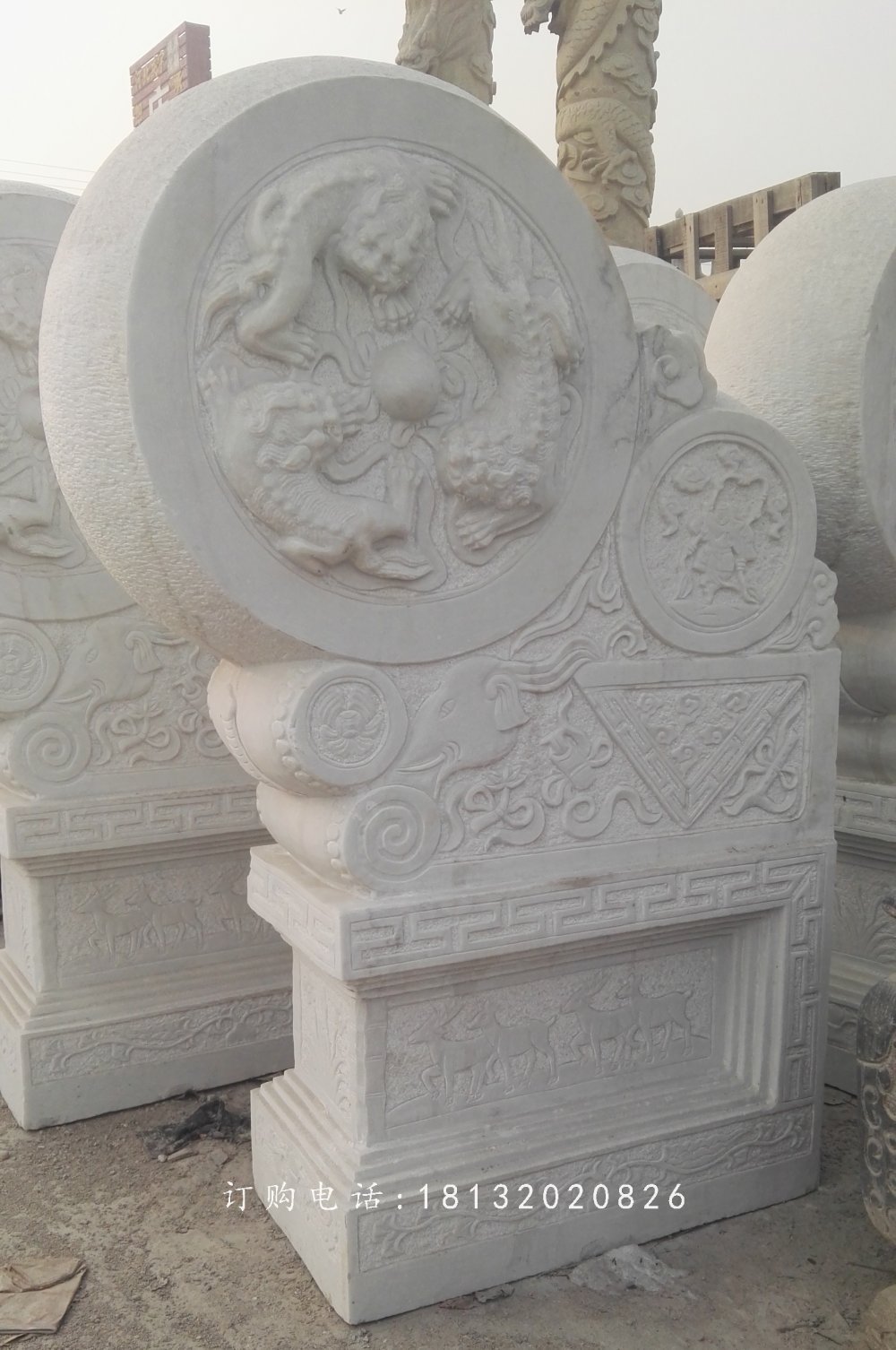 石雕門墩，抱鼓石 (1)