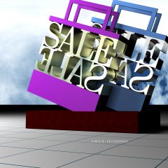 不銹鋼購物袋雕塑，商場不銹鋼雕塑