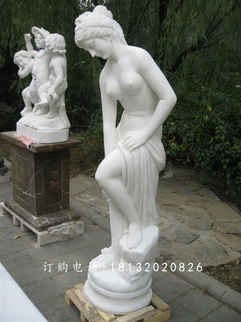 西方人物石雕，漢白玉美女石雕