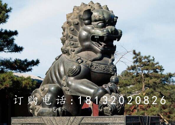 戲球獅銅雕，廣場(chǎng)青銅獅 (1)