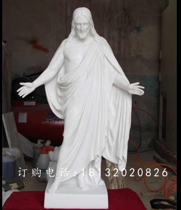 漢白玉耶穌雕塑,教會人物石雕