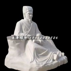 漢白玉人物石雕，廣場古代人物石雕