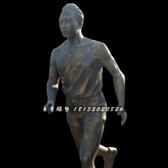 跑步銅雕，公園現(xiàn)代人物銅雕