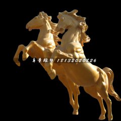 廣場(chǎng)立馬雕塑，玻璃鋼仿銅馬雕塑