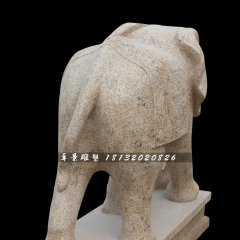 大象石雕，大理石大象雕塑，動(dòng)物石雕