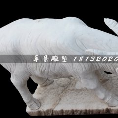 山羊石雕，大理石山羊雕塑