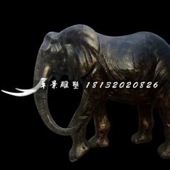 玻璃鋼大象雕塑，仿真動(dòng)物雕塑