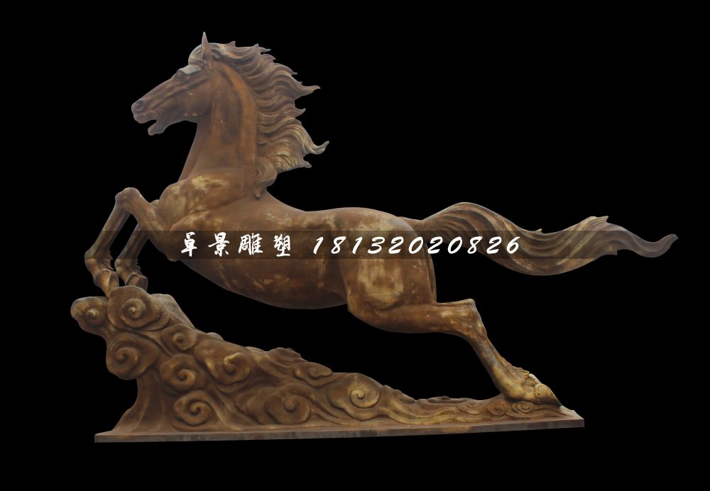 銅雕馬,馬踏祥云銅雕 (2)