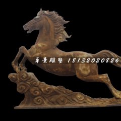 銅雕馬，廣場馬踏祥云銅雕