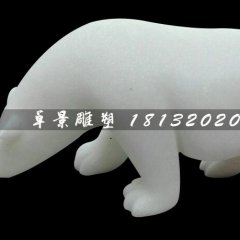 玻璃鋼動物雕塑，仿真北極熊雕塑