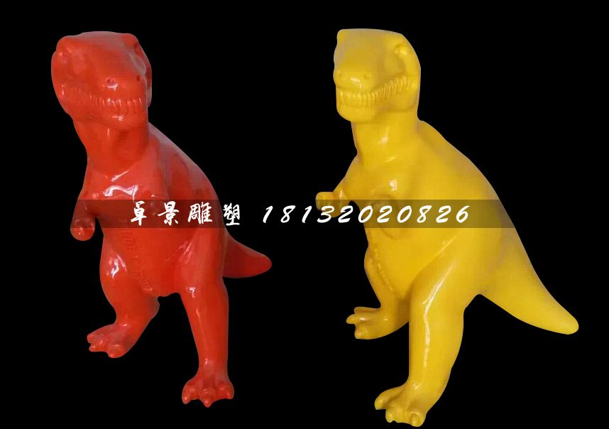 玻璃鋼小恐龍雕塑，卡通恐龍雕塑