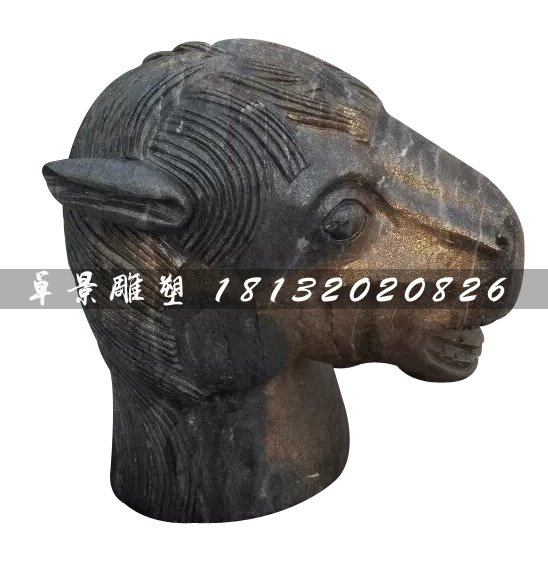 十二生肖獸首銅雕，公園馬頭銅雕