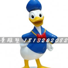 唐老鴨與米老鼠雕塑，玻璃鋼卡通雕塑