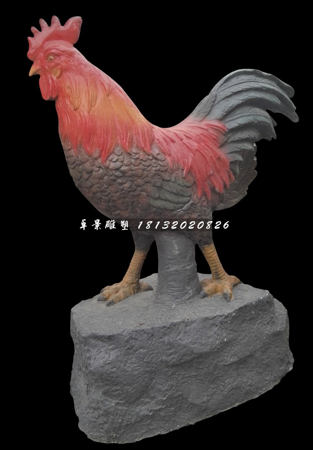 玻璃鋼公雞雕塑，仿真動(dòng)物雕塑 (1)