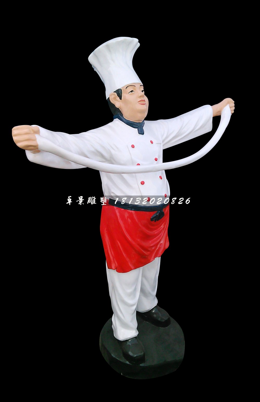 抻面廚師雕塑，玻璃鋼人物雕塑
