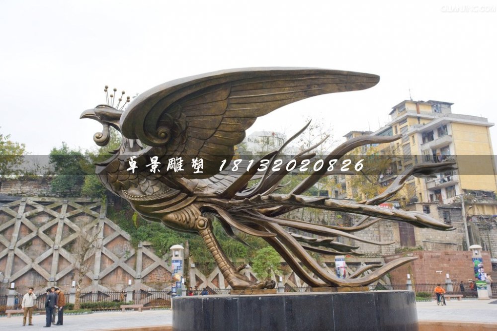 鳳凰銅雕，廣場(chǎng)鳳凰銅雕 (2)