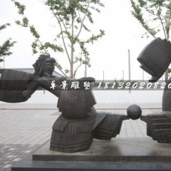 皮影戲銅雕，公園小品銅雕