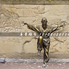 金雞獨立銅雕，練功銅雕