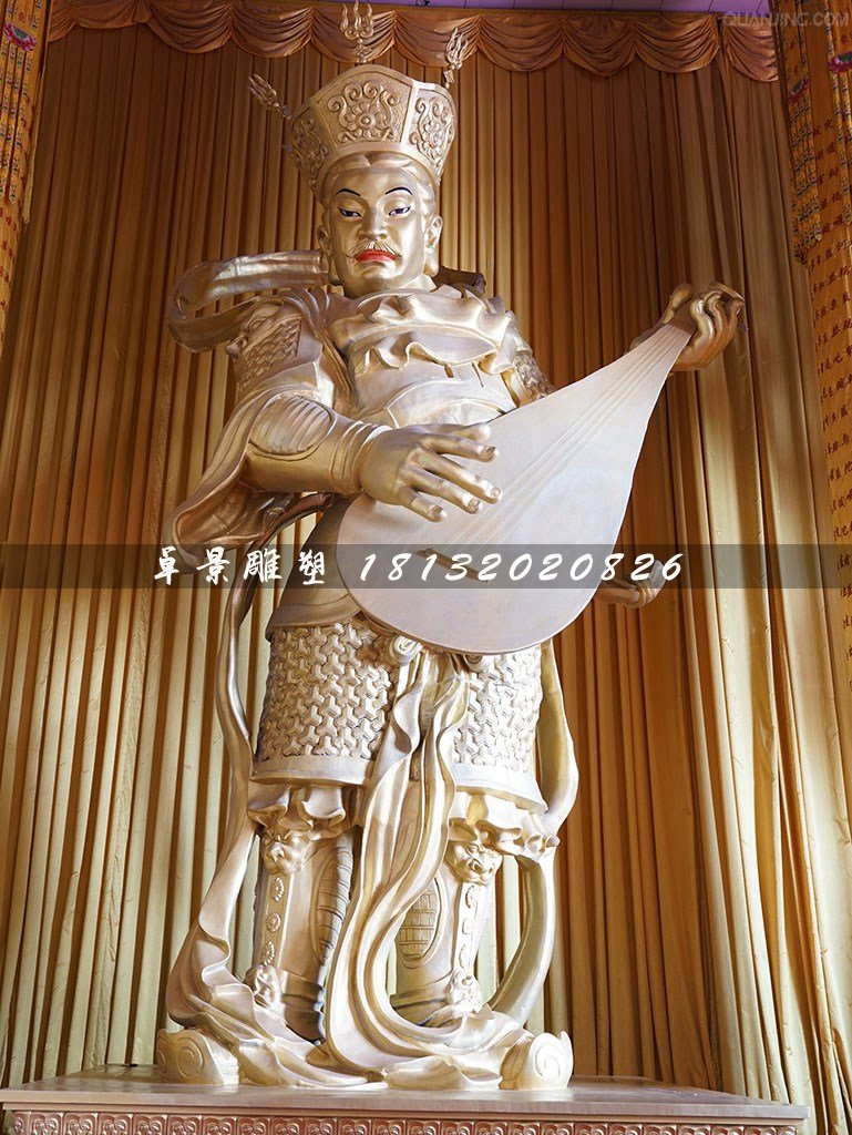 持國(guó)天王銅雕,寺廟神仙銅雕