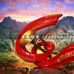 沖鋒號銅雕，八一起義紀念雕塑