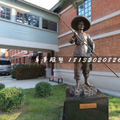 劉三姐唱歌銅雕，廣場(chǎng)人物銅雕