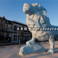 獅子石雕，抽象動物石雕
