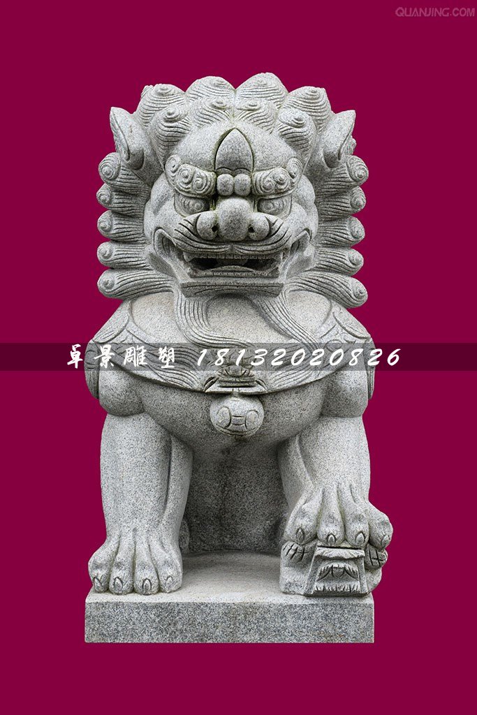 北京獅石雕，大理石獅子雕塑 (1)