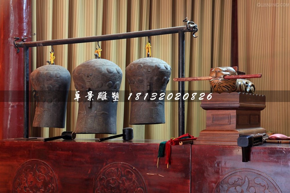 編鐘銅雕，古代樂(lè)器銅雕 (2)