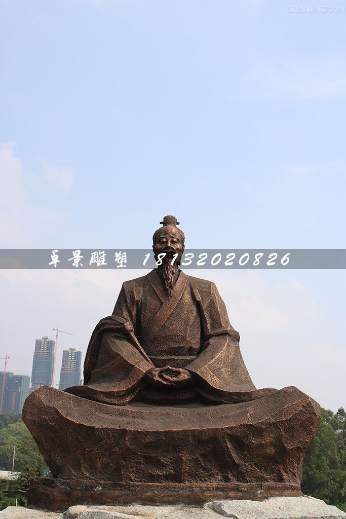 葛洪銅雕，古代醫(yī)藥學家銅雕 (1)