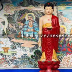 玻璃鋼如來佛，彩繪佛像雕塑