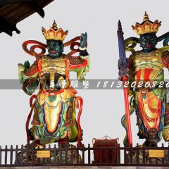 四大天王雕塑，玻璃鋼彩繪神仙