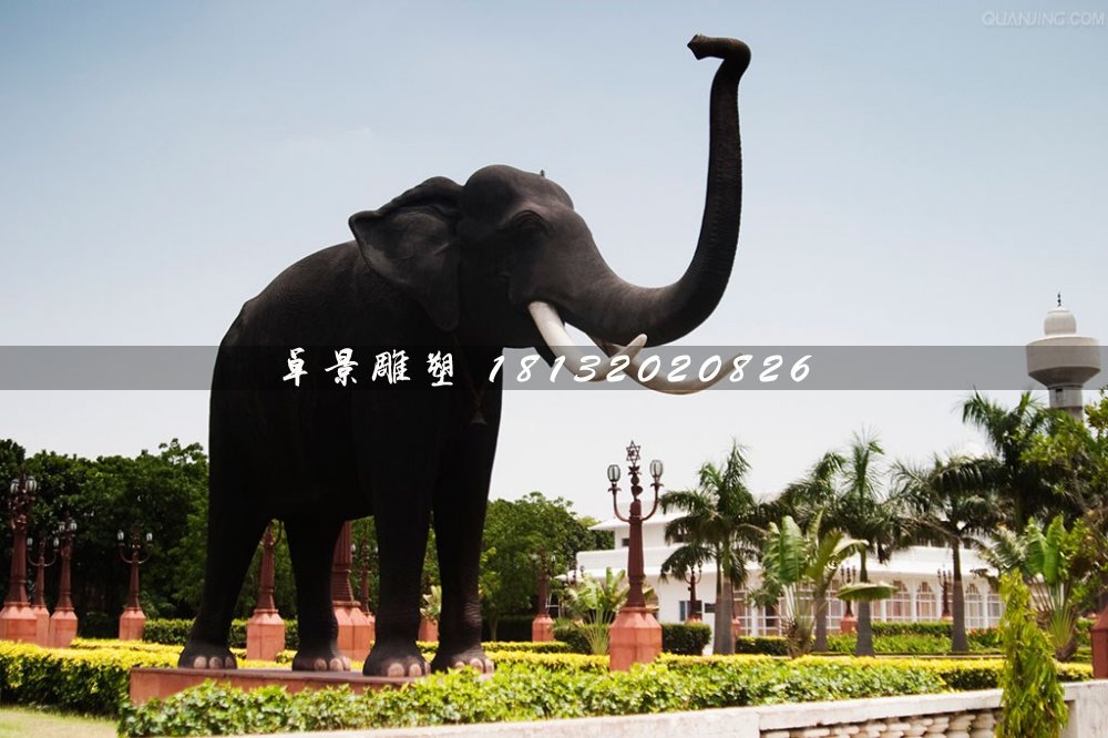 廣場(chǎng)大象雕塑,玻璃鋼仿真動(dòng)物