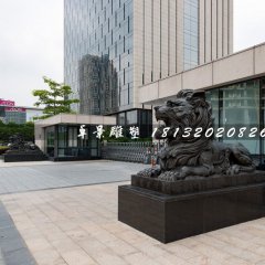 匯豐獅銅雕，銀行門口銅獅子
