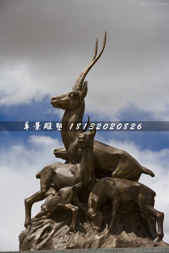 羚羊銅雕,廣場(chǎng)動(dòng)物銅雕