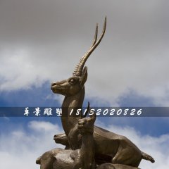羚羊銅雕，廣場動物銅雕